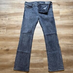 Diesel Zatiny Jeans Men 30x32 Gray Bootcut Stretch Acid Wash Western Denim 0096E